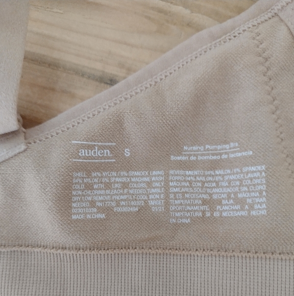 Auden Tan Wire Free Nursing Pumping Bra Size S - Picture 6 of 12